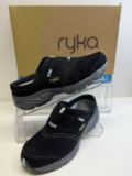 RYKA Kelly Ripa black suede leather Mules Clogs Slip-On Casual Women 9.5M w/ BOX
