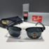 Ray-Ban RB3016  Clubmaster Sunglasses Black Frame Glass Gray Lens New 145mm 51mm