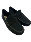 Geox NEW Black Suede Size 41 Penny Loafers Flats Slip Ons Drivers Mocassins