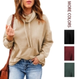 Womens Hoodie Sweatshirt Winter Turtleneck Pullover Thick Loose Fit Style