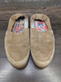 BORN CASTRIES Brown SlipOn FLATS Espadrille Suede Loafers Womens 7.5 M