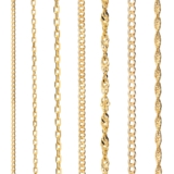 24K Gold and Silver chain necklace | Various styles to choose | Various lengths