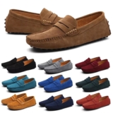 Men Driving Casual Boat Shoes Suede Leather Shoes Moccasin Slip On Loafers New