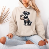Schnauzer Love Mom Dog Animal Womens Hoodie Sweatshirt Ladies Pullover Hoodies