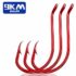 50~100Pcs Red Octopus Fishing Hooks with Barbed High Carbon Steel Circle Hooks