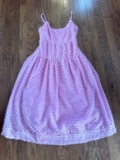 Lost + Wander Pink Textured Sleeveless Midi Dress Sz XL Fit & Flare Party Shower