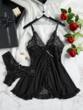 Lingerie set for women, sexy lingerie nightgown made of net fabric Babydoll