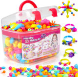 Funzbo Kids Jewelry Making Kit for Girls Toys – Snap Pop Beads Pop-Bead Art and