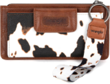 X Wrangler Cow Print Wallet for Women Ladies Female Card Cases & Money Organizer