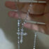 Vnox Personalized Stainless Steel 3D Vertical Bar Pendant Necklace for Men Women