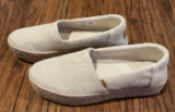 TOMS Women’s Valencia Canvas Platform Espadrilles Cream 7.5 Perfect Condition!