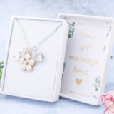 White Flower Necklace, Personalised Jewellery For Flower Girls And Bridesmaids