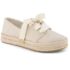 TOMS Carolina Lace-Up Espadrilles Beige Glimmer Textile Womens 7.5
