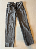 SLVRLAKE Brooklyn High Rise Straight Leg Jeans Women’s 26 Black/Gray