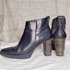 PAUL GREEN Women’s Black Leather Studded Stacked Platform Ankle Boots Size 6 M