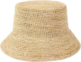 Beach Hats for Women Hand-Crocheted Raffia Bucket Hat Outdoor Shade Straw Hat Fo