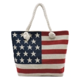American Flag Tote Bag Stars and Stripes Beach Bag Patrioic Flag Tote Purse Bag