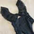 Black Sheer Triangle Scarf Shawl Wrap Lightweight 70.9×29.5inches