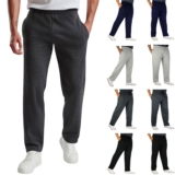 Mens Fleece Trousers Open Hem Bottoms Casual Joggers Jogging Pants S – 5XL