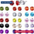 15 Pairs Stainless Steel CZ Stud Earrings Hypoallergenic Birthstone Women Set