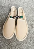 Zara Women’s Sheer Mesh Espadrilles Slip-Ons Beige Size EUR 39 / US 8 New