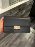 MICHAEL KORS CECE MEDIUM FLAP VEGAN LEATHER CLUTCH SHOULDER CROSSBODY BAG BLACK