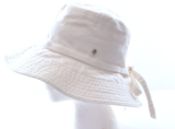 Helen Kaminski Cintia White 100% Woven Cotton Bucket Hat Bow OS NWOT