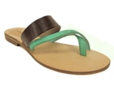 Cocobelle Women’s Iris Leather Slip On Slides Green/Brown US 8 – 8 1/2; EUR 39