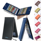 Womens Mens Wallet Leather Zipper Bifold Credit Card Holder Purse Clutch Handbag
