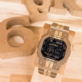 Casio G-SHOCK GWX-5600WB Wood Tone Solar Radio Watch Used