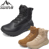 NORTIV 8 Men’s Wide Toe Box Military Tactical Boots Barefoot Motorcycle Work