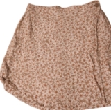 American Eagle Floral Wrap Mini Skort Womens Size Small Tan Cream Daisy