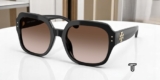 TORY BURCH TY7143U 170913 Square Black Dk Brown Grad 56 mm Women’s Sunglasses