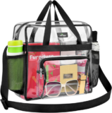 Clear Bag for Stadium Events, 12×5.5×12 Clear Tote Lunch Bag with Non-Detachable