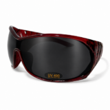 Oversized Wraparound Shield Sunglasses Women Men Red Frame UV400 Sport Fashion