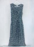 Tommy Bahama Dress Womens M Black Stretch Floral Ruched Side Maxi Resort