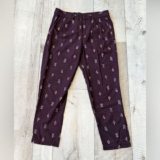 Madewell Delancey Trousers Burgundy Wine Tapered Pull On Pants 0