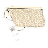 Calvin Klein Wristlet Khaki Vanilla & White