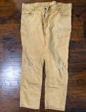 Carhartt Beige Canvas Pants Relaxed Fit Straight 38x 32 . lightweight stain