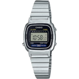 Casio LA670WA-1 Women’s Vintage Digital Watch Silver Stainless Steel Band New