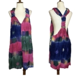 Unique Tie Dye Women’s Size L Boho Jumper Shortall Overalls Hand Dyed India NWT