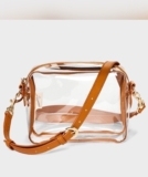 Universal Thread Clear Crossbody Bag with Tan Trim NEW