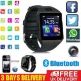 NEW Bluetooth Smart Watch Android with Camera + SIM Slot Tracker Steps Sports UK