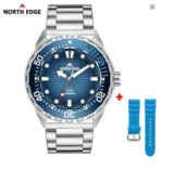 NORTH EDGE TRITON-TI Titanium Solar Men’s Diving Quartz Watch 300M Waterproof