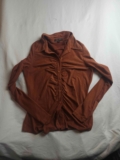 Karen Kane Lifestyle Top Womens M Brown Smart Casual Office Chic Elevated Basics