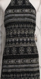 NWT BeBop Black/Silver/Cream Halter Dress Juniors Size M