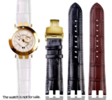 For Versace V-RACE CHRONO  Genuine Leather Wacthband 24mm Notch Watch strap Soft