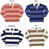 Lands’ End Women’s 100% Cotton Long Sleeve Rugby Polo Top