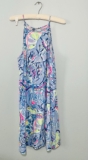 Lilly Pulitzer Margot swing halter dress M 100% Pima Cotton Lime Print