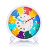 Kids Alarm Clock Silent Night Light – Sleep Trainer Learning Clock for Children